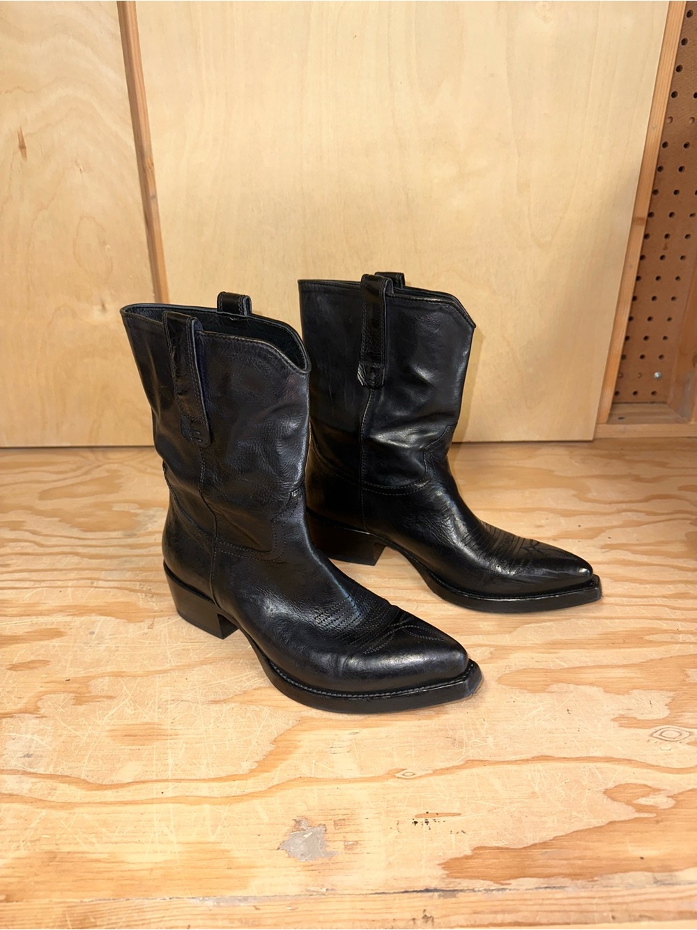 Johnny Was Black Men's Western Leather Boots